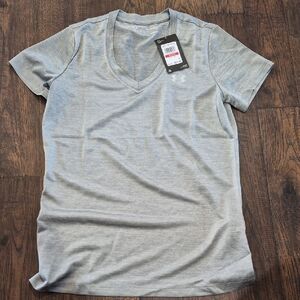 Under Armour Women's Short Sleeve V-Neck Tee - Light Gray